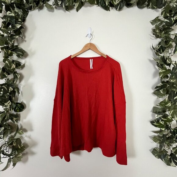 Anthropologie Sweaters - By Anthropologie Nori Waffle Knit Pullover Thermal Henley Sweater Rust NWT Sz L